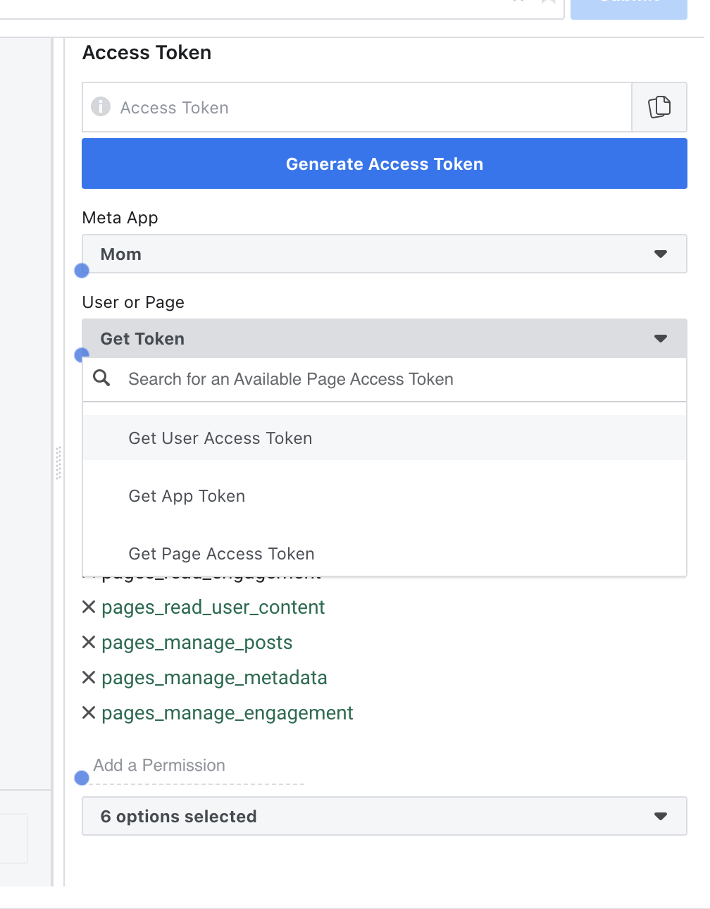 Generate a User Access Token in Graph API Explorer